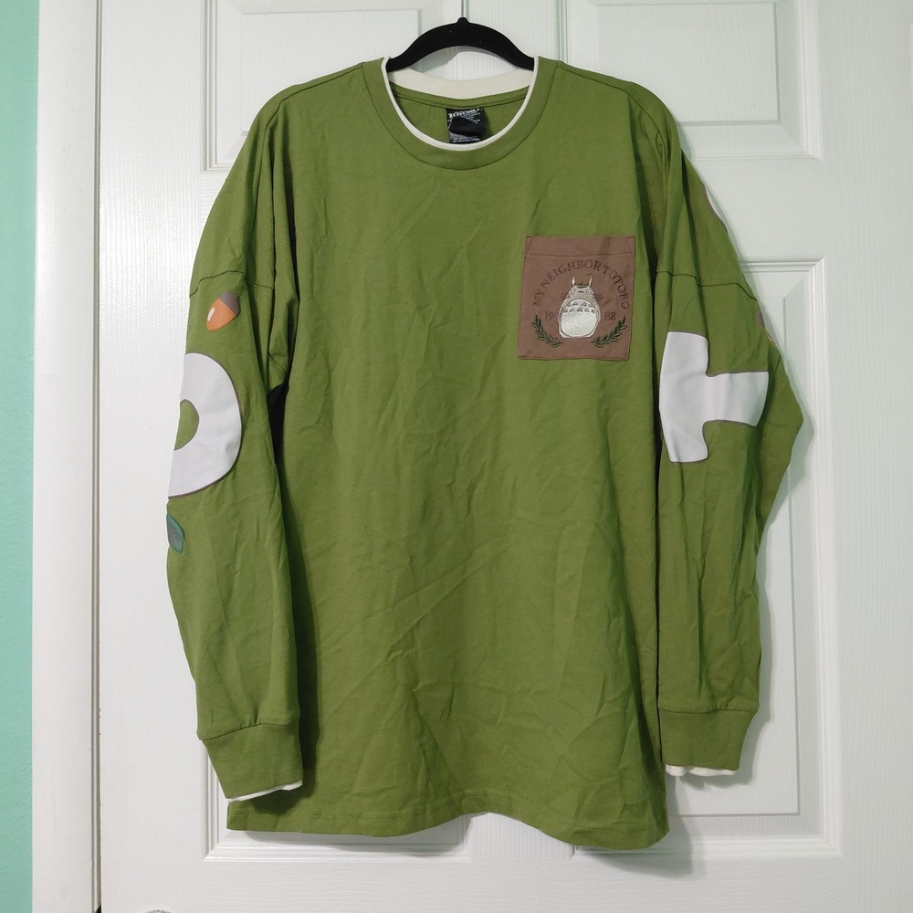 Studio Ghibli My Neighbor Totoro Green Long Sleeve Shirt BoxLunch Our Universe S